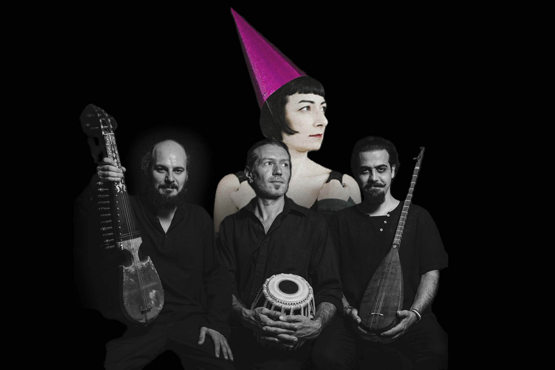 Trio SOMA, Masih Karimi, Peppe Frana, Ciro Montanari, da una foto di Giuseppe Flavio Pagano e Francesca Gironi, da una foto di Francesca Tilio